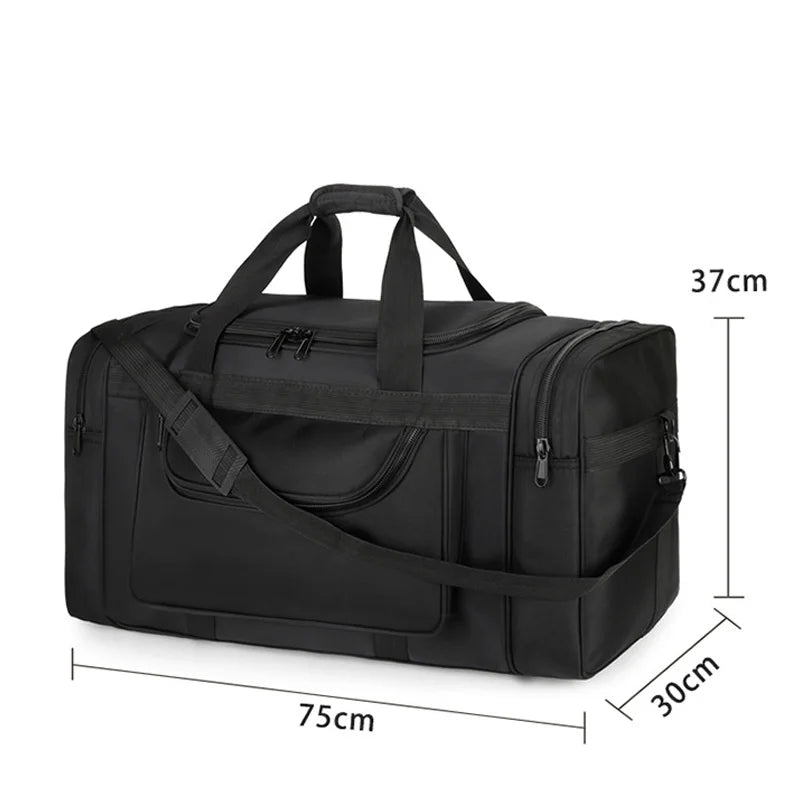 100l nylon tactical outdoor sports duffle bag with shoe compartment - product image