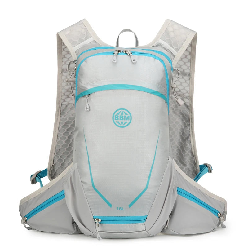 16l outdoor sports hydrating backpack with reflective stripes multi-pocket nylon - product image