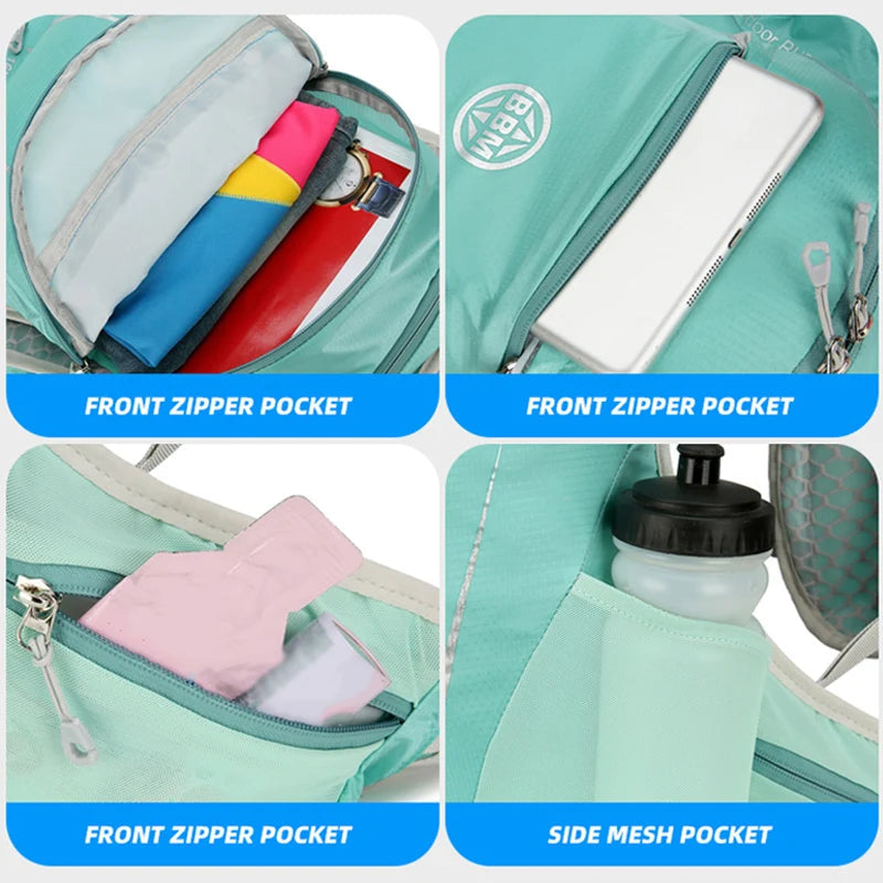 16l outdoor sports hydrating backpack with reflective stripes multi-pocket nylon - product image