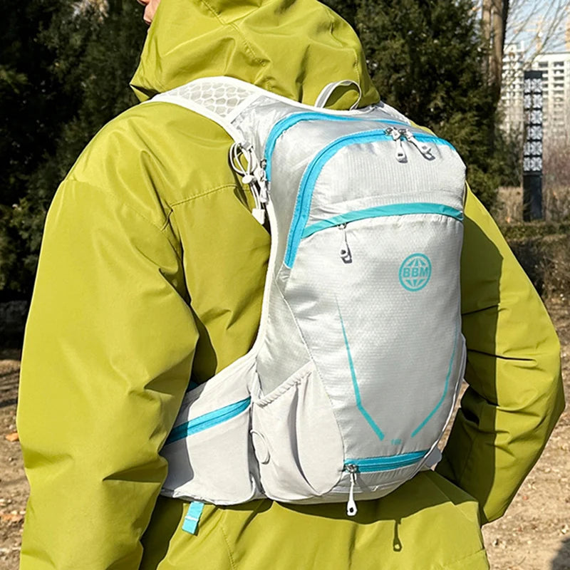 16l outdoor sports hydrating backpack with reflective stripes multi-pocket nylon - product image