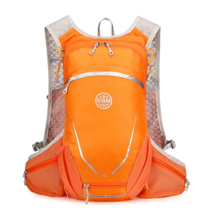 16l outdoor sports hydrating backpack with reflective stripes multi-pocket nylon - product image