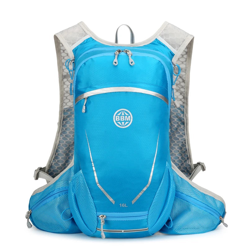 16l outdoor sports hydrating backpack with reflective stripes multi-pocket nylon - product image
