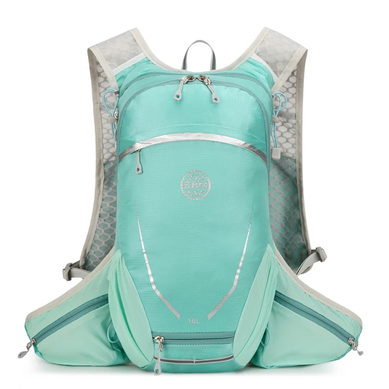 16l outdoor sports hydrating backpack with reflective stripes multi-pocket nylon - product image