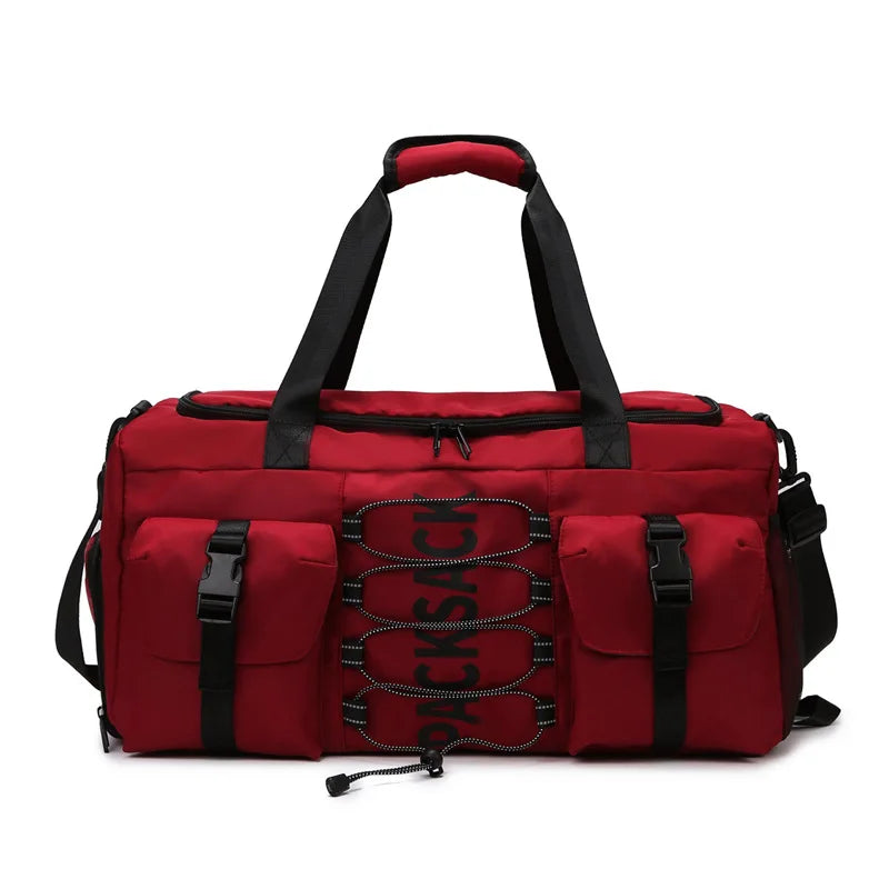 20-35l nylon large capacity travel duffel bag with multiple pockets - product image