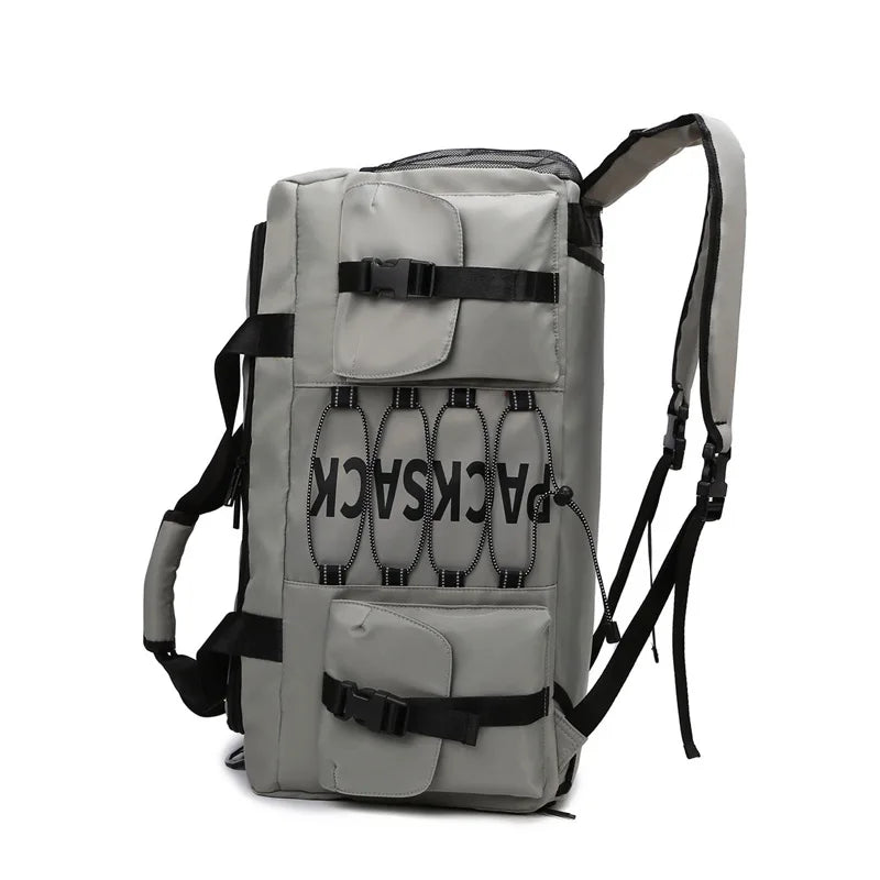 20-35l nylon large capacity travel duffel bag with multiple pockets - product image