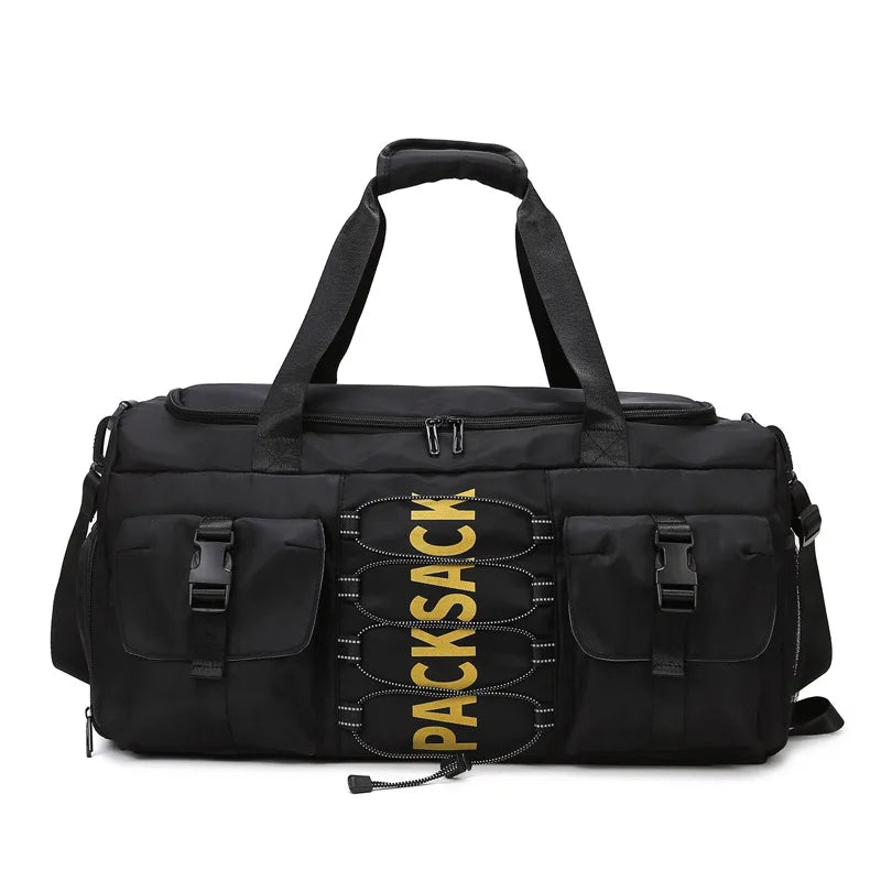 20-35l nylon large capacity travel duffel bag with multiple pockets - product image