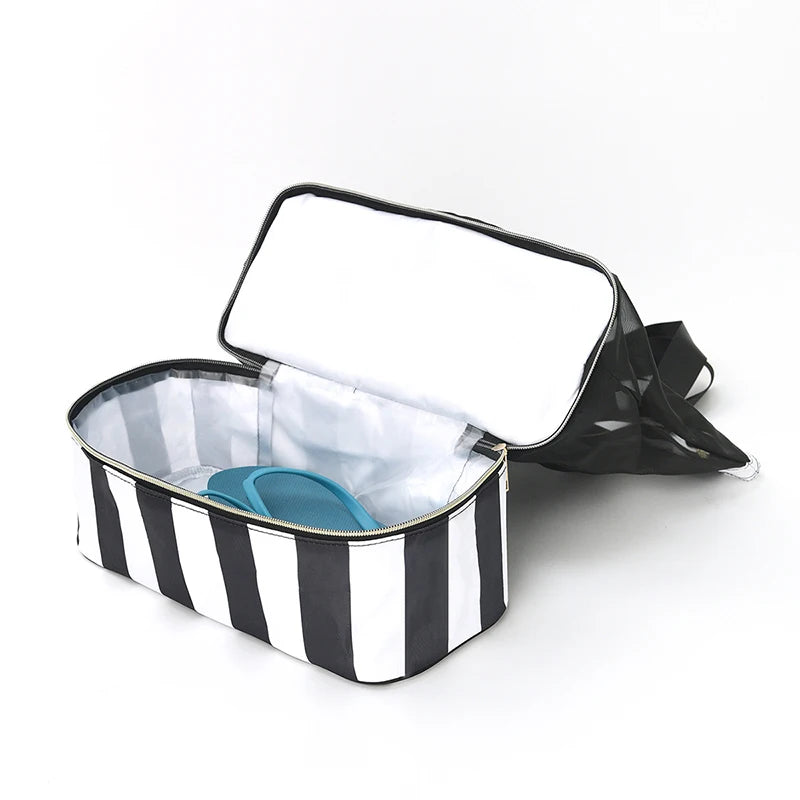 20-35l oxford clear mesh swimming bag with shoe compartment and tote - product image