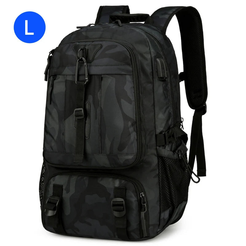 20-35l oxford expandable gym bag with usb port and shoe compartment - product image