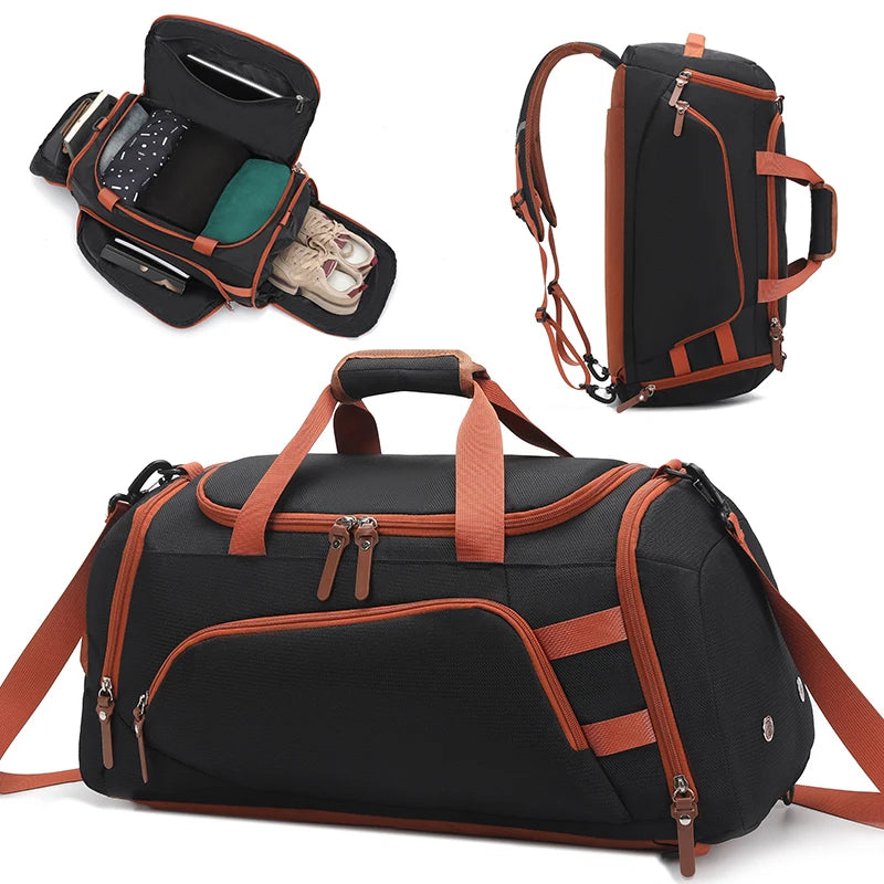20-35l terylene gym fitness backpack with shoe and laptop compartments - product image