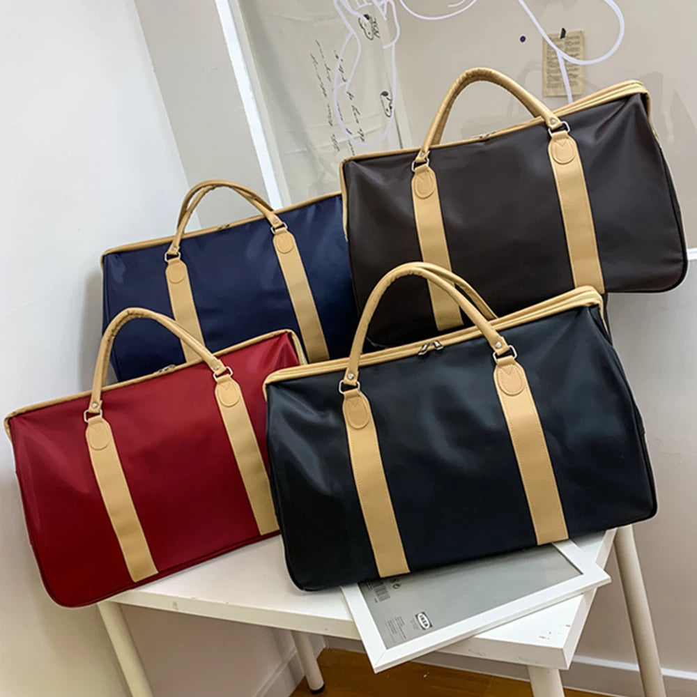 20-35l waterproof nylon travel gym shoulder duffel bag with large capacity - product image