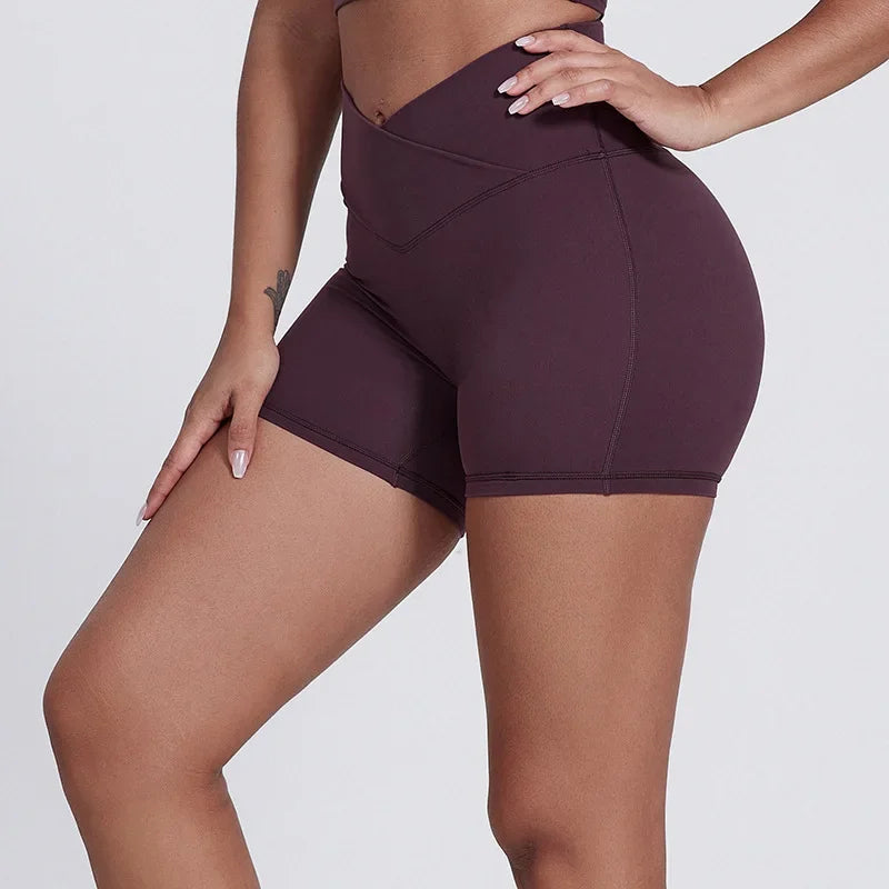 Sculpt peach cross strappy padded front twist yoga bra with quick dry nylon spandex - product image