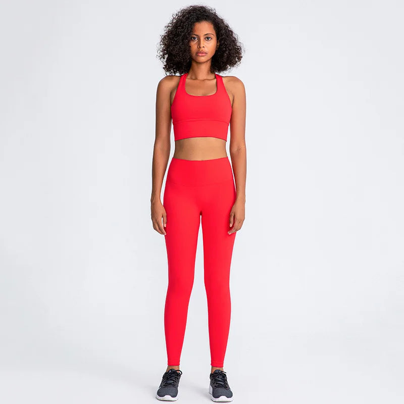 Sculpt peach cross strappy padded front twist yoga bra with quick dry nylon spandex - product image