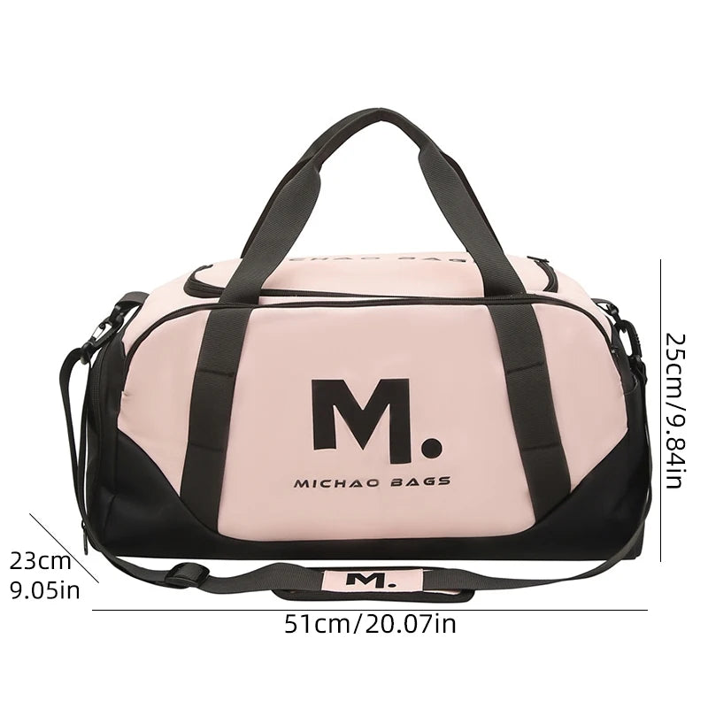 36-55l oxford sports duffel bag with shoe compartment dry wet separation - product image