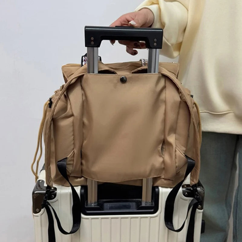 36-55l oxford transforming gym tote backpack with 15 pockets and trolley strap - product image