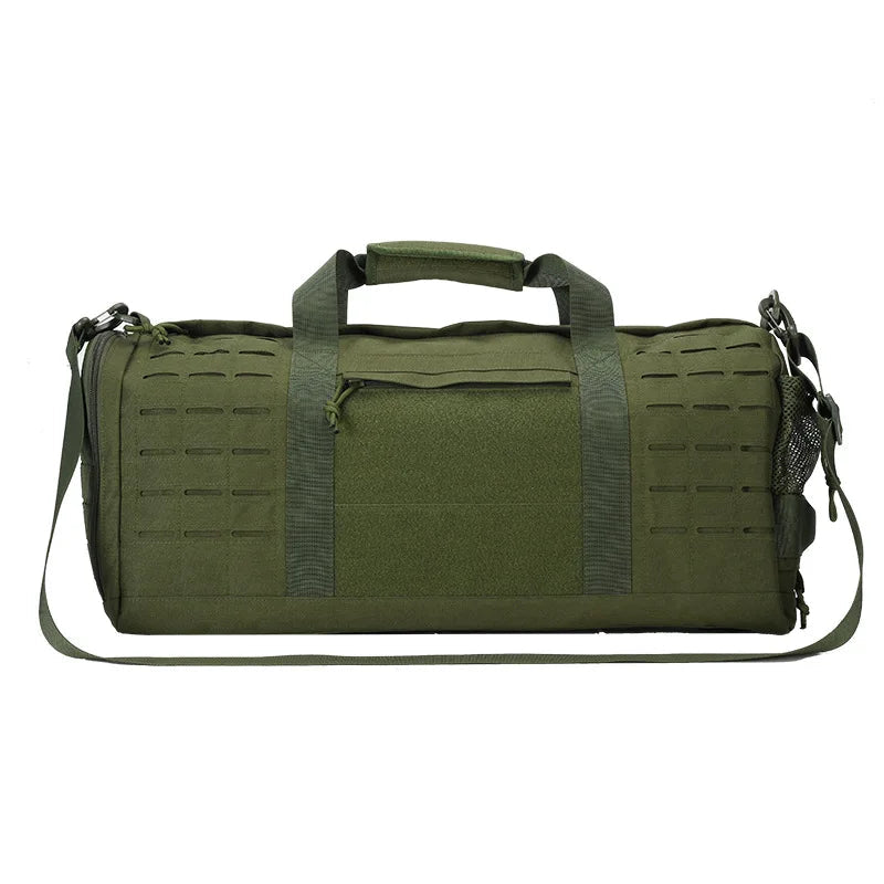 36-55l waterproof oxford tactical gym duffel bag with shoe compartment - product image