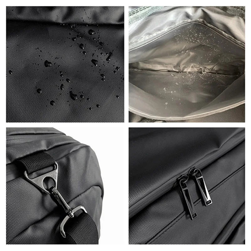 56-75l nylon large fitness bag with dry wet separation and shoe pocket - product image