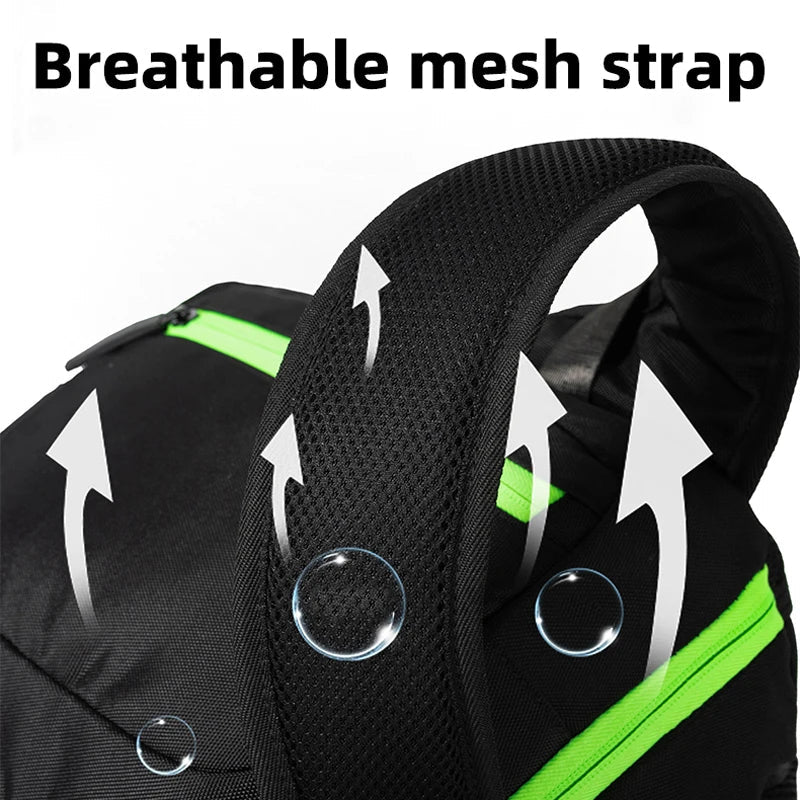 Basketball sports backpack with shoes compartment multi-layer nylon bag - product image