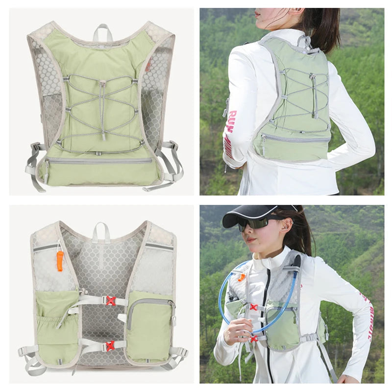 Cycling running vest backpack with hydration system reflective strips nylon - product image