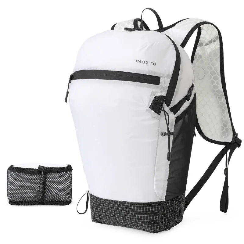 Foldable mountaineering backpack with hydration system and multiple pockets - product image