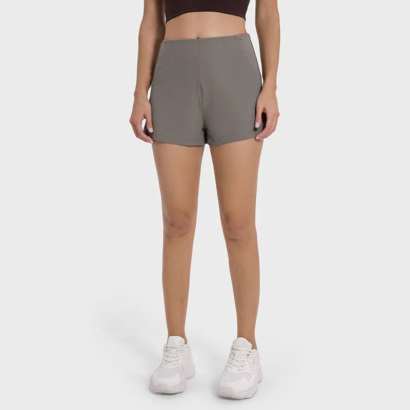 High elastic breathable knit nylon fitness casual shorts - product image