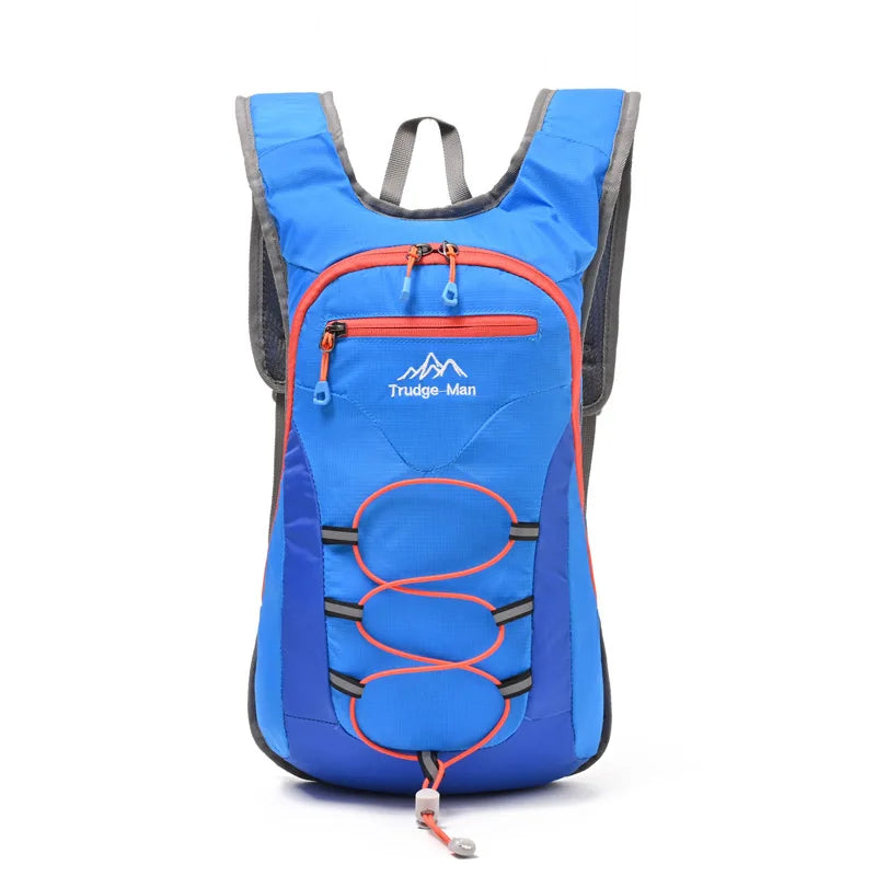 Hiking cycling camping backpack drawstring reflective strips oxford outdoor bag - product image