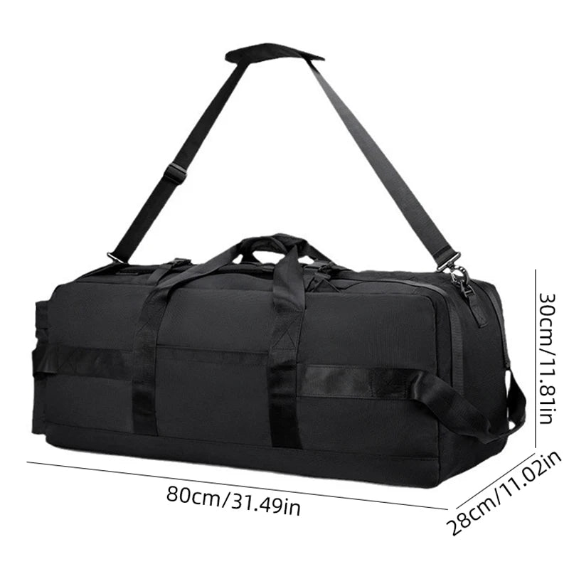 Large capacity sports gym bag with foldable design and multiple pockets - product image