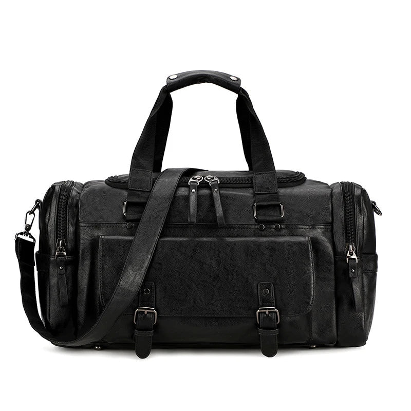 Men's waterproof gym travel shoulder bag with shoe compartment and detachable strap - product image
