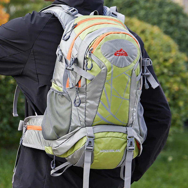 Multi-pocket climbing and travel duffel backpack with shoe compartment and adjustable straps - product image