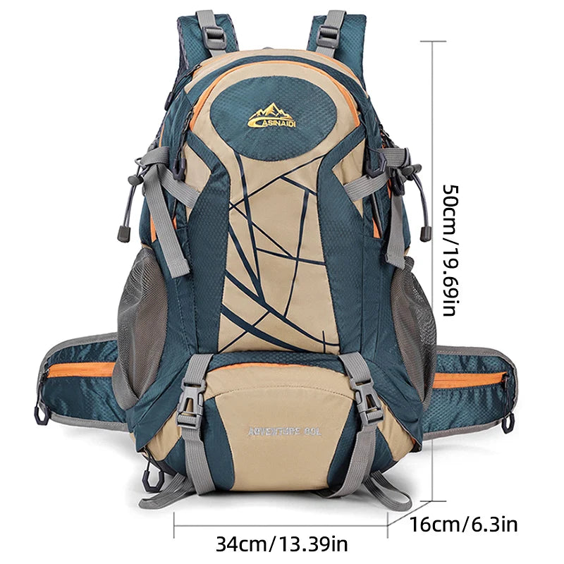 Multi-pocket climbing and travel duffel backpack with shoe compartment and adjustable straps - product image