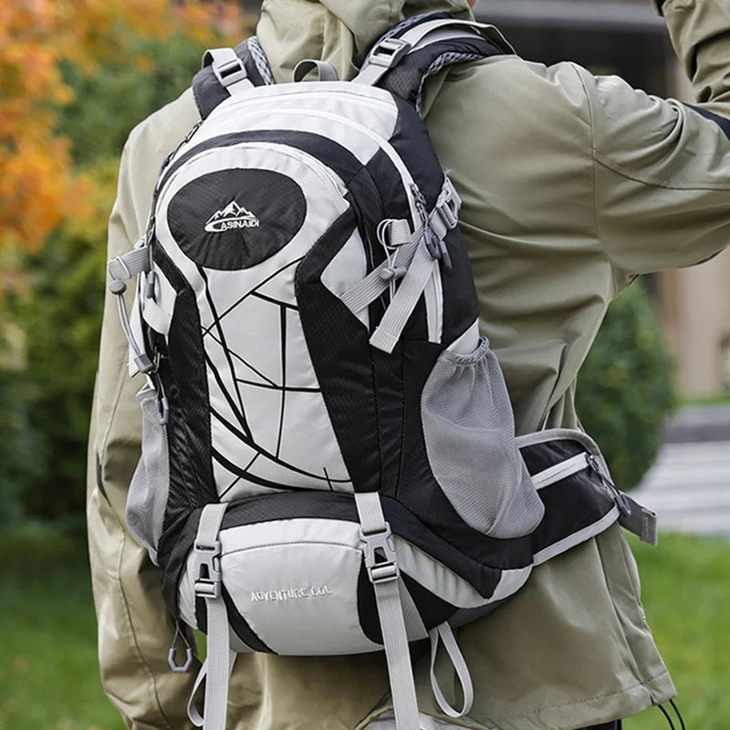 Multi-pocket climbing and travel duffel backpack with shoe compartment and adjustable straps - product image