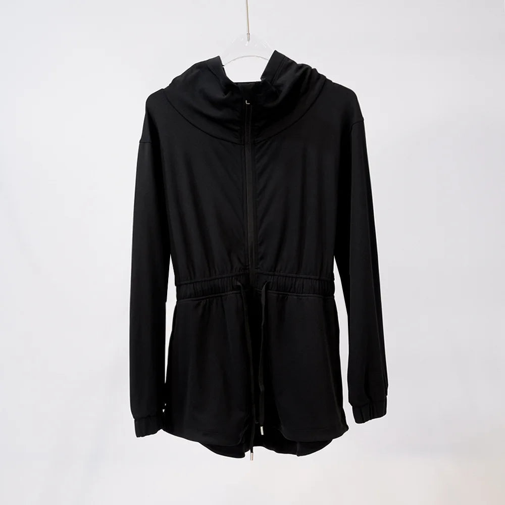 Nylon breathable reflective women's waist windbreaker jacket running outerwear - product image