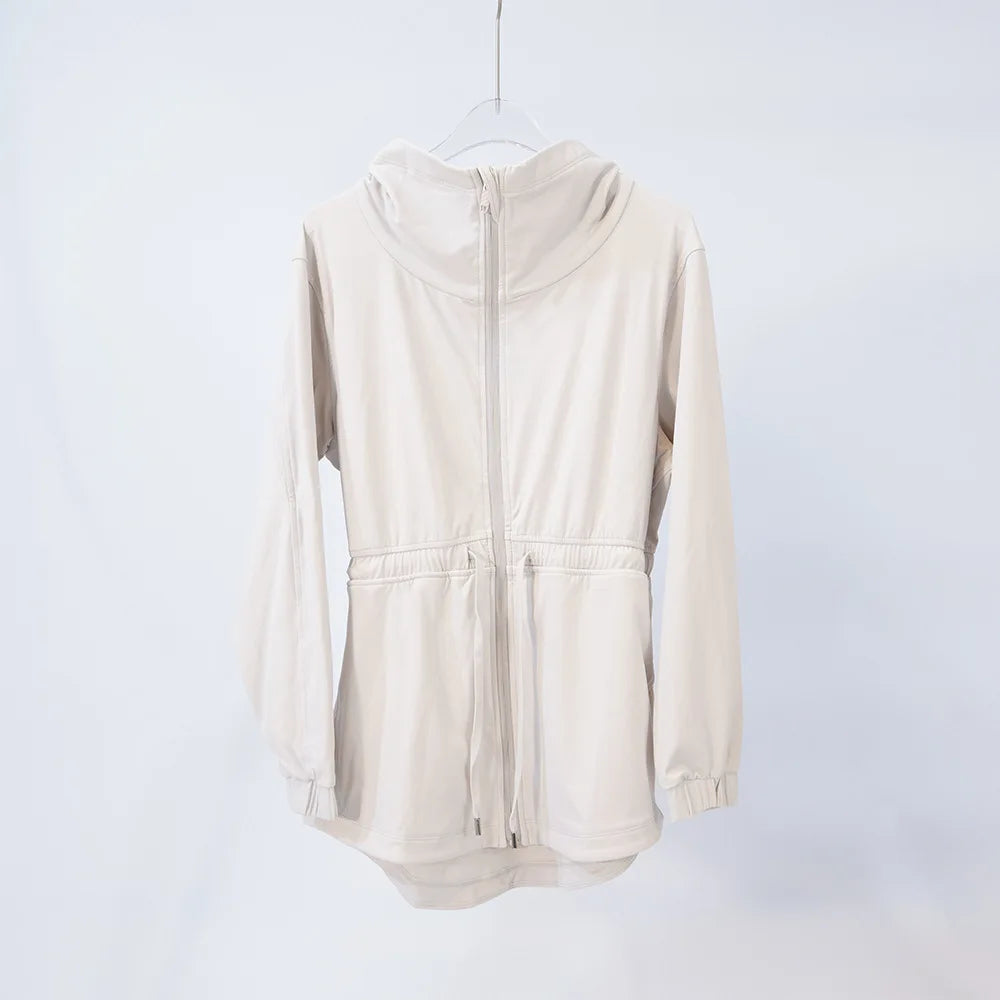 Nylon breathable reflective women's waist windbreaker jacket running outerwear - product image