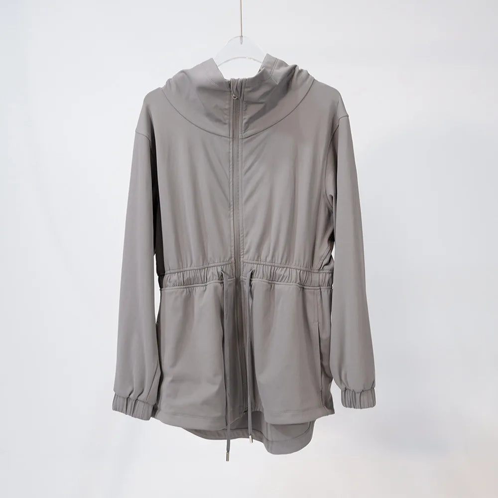 Nylon breathable reflective women's waist windbreaker jacket running outerwear - product image