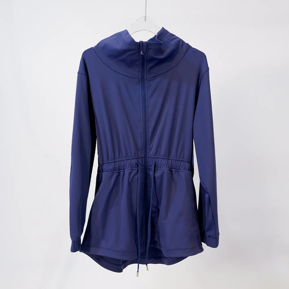 Nylon breathable reflective women's waist windbreaker jacket running outerwear - product image