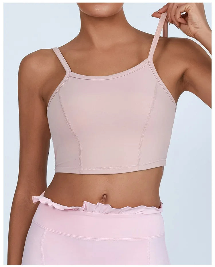 Nylon knit women's shock-proof sports underwear quick dry fitness top - product image