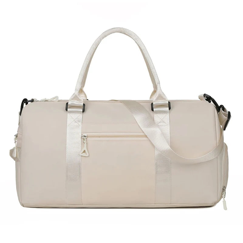 Nylon large capacity waterproof fitness tote bag with dry wet separation and multi-layer pockets - product image