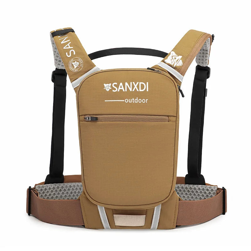 Nylon lightweight softback breathable running hydration backpack with reflective strips - product image