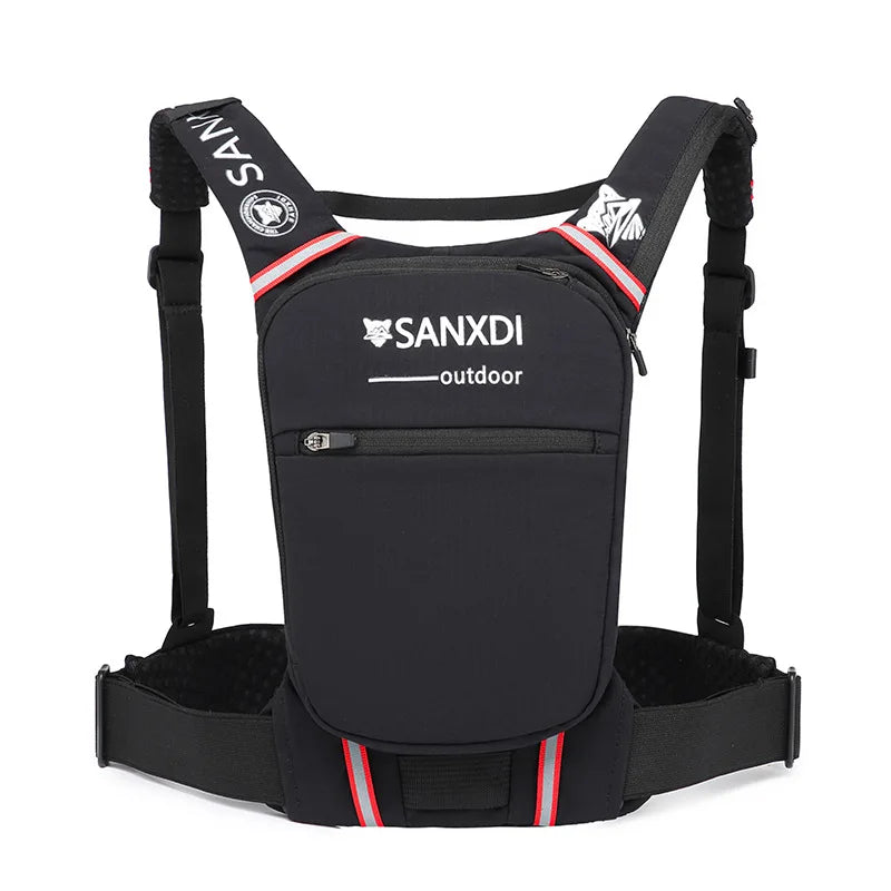 Nylon lightweight softback breathable running hydration backpack with reflective strips - product image