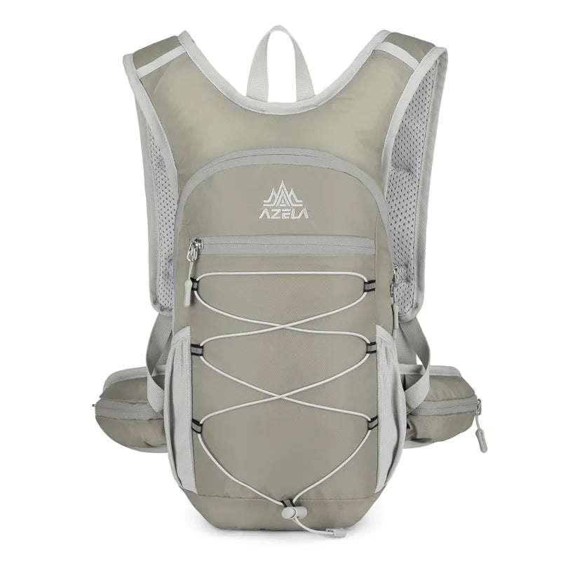 Nylon softback hydration backpack with reflective strips and multiple storage pockets - product image