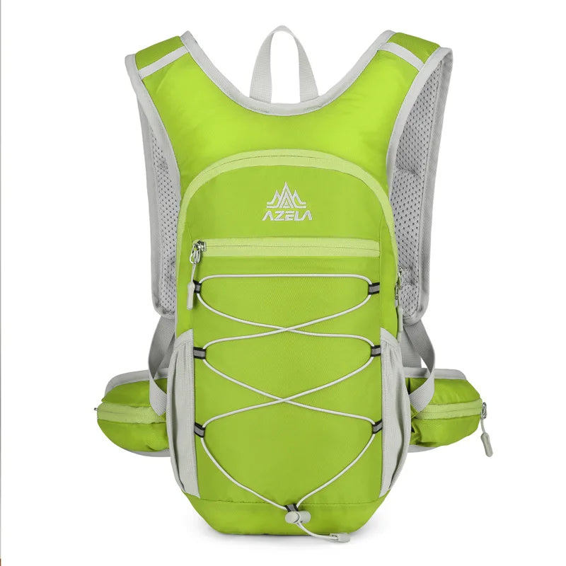 Nylon softback hydration backpack with reflective strips and multiple storage pockets - product image
