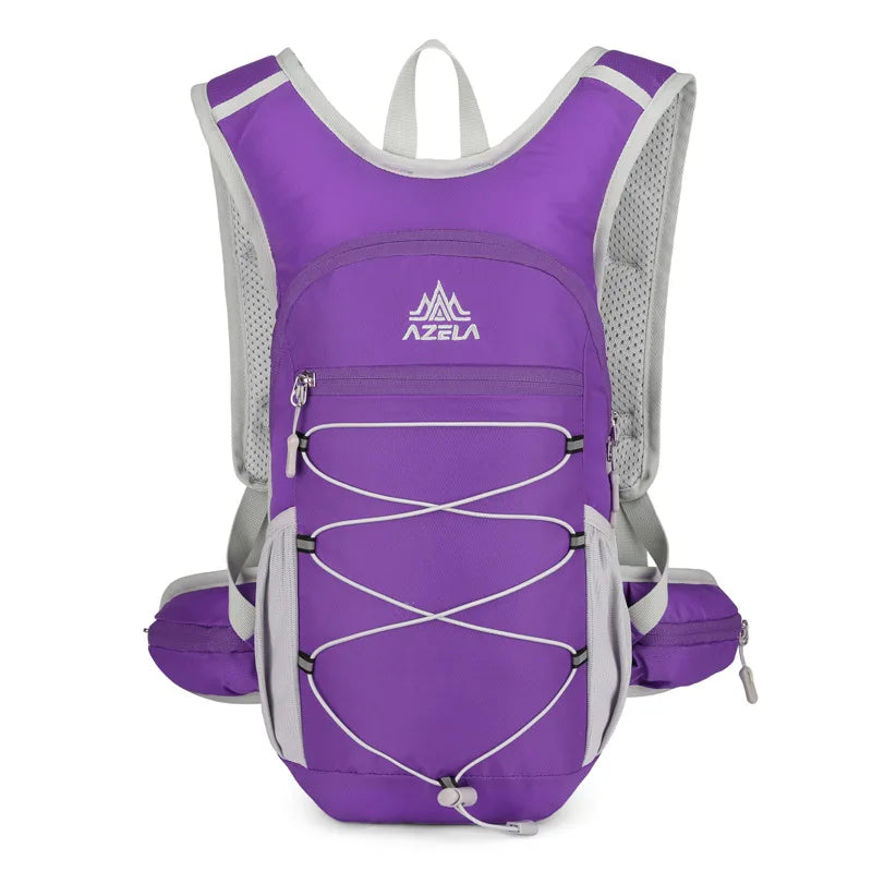 Nylon softback hydration backpack with reflective strips and multiple storage pockets - product image