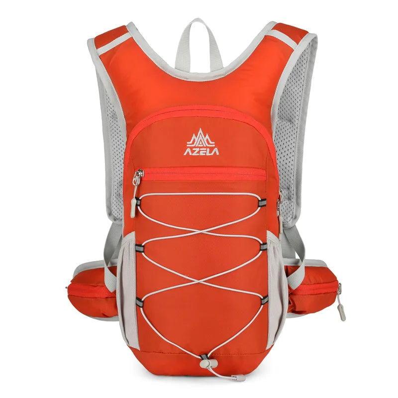 Nylon softback hydration backpack with reflective strips and multiple storage pockets - product image