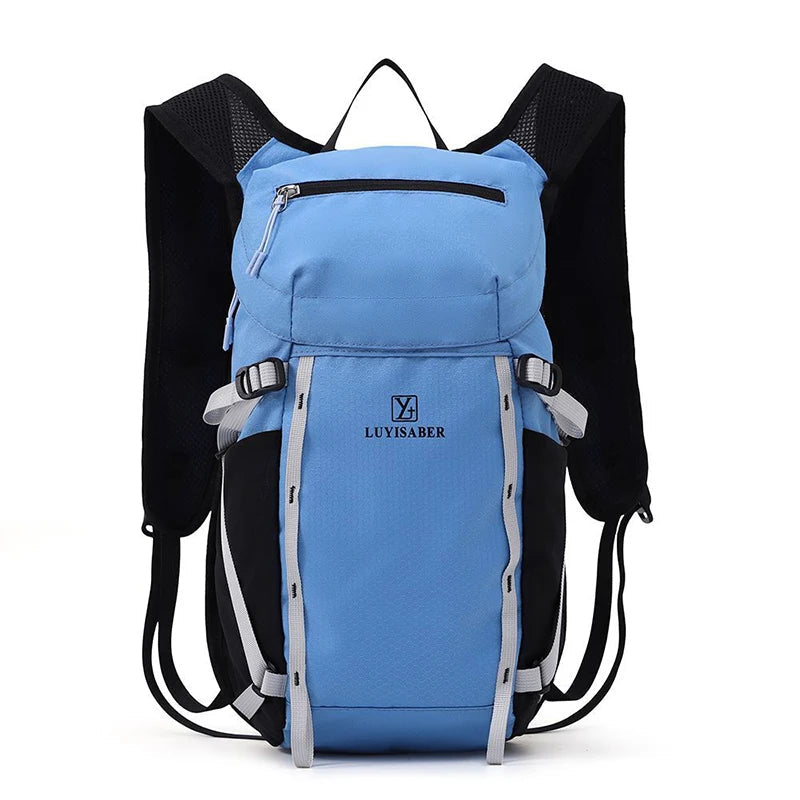 Nylon softback large capacity hydration sports backpack with survival whistle - product image