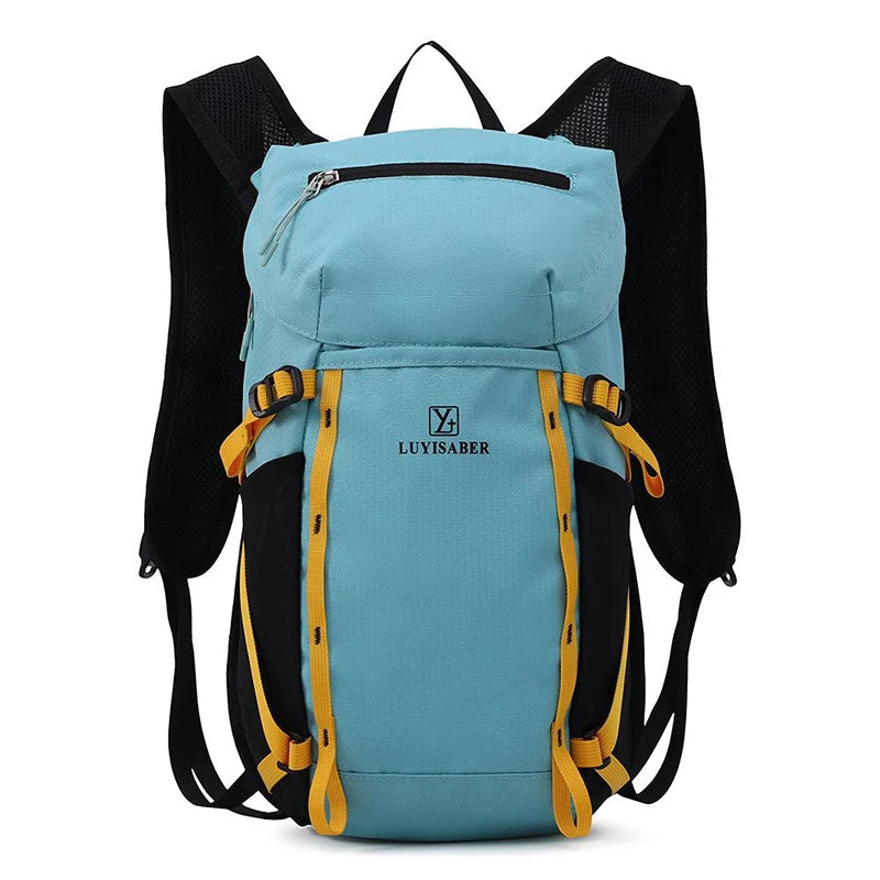 Nylon softback large capacity hydration sports backpack with survival whistle - product image
