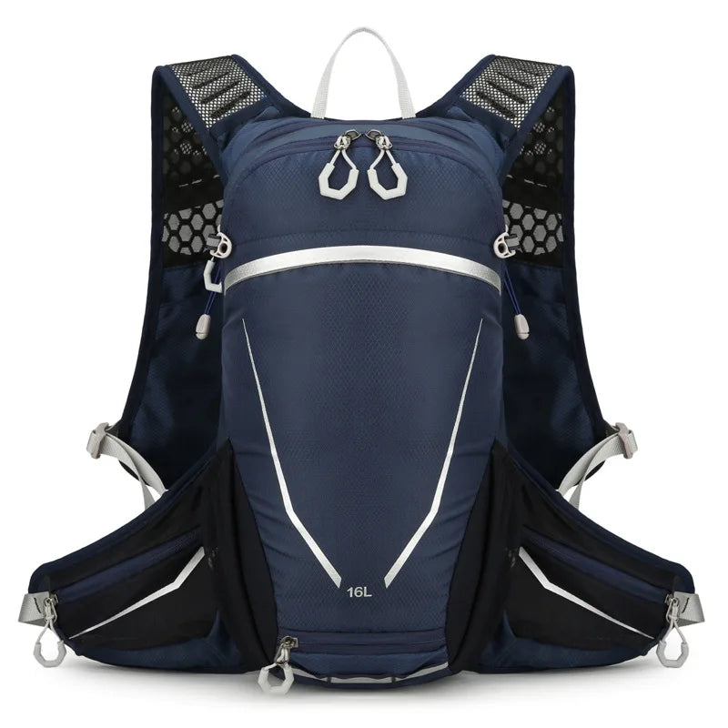Nylon ultralight softback hydration backpack with reflective strips and external mounting system - product image