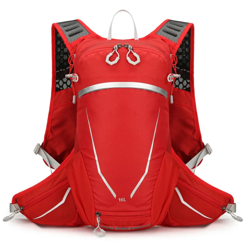 Nylon ultralight softback hydration backpack with reflective strips and external mounting system - product image