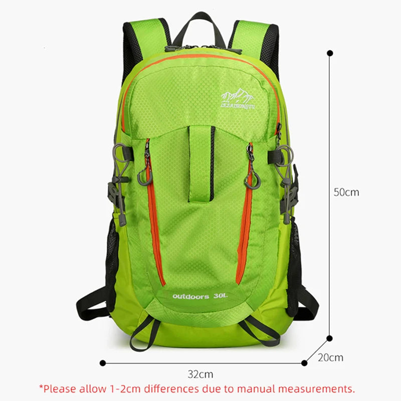 Nylon ultralight waterproof softback outdoor sports backpack with multiple pockets - product image