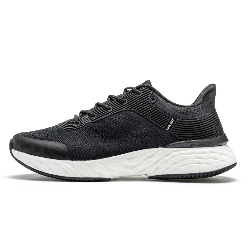 Black Mesh Running Shoes With Pu Insole Rubber Outsole Lunarlite Tech - Product Image