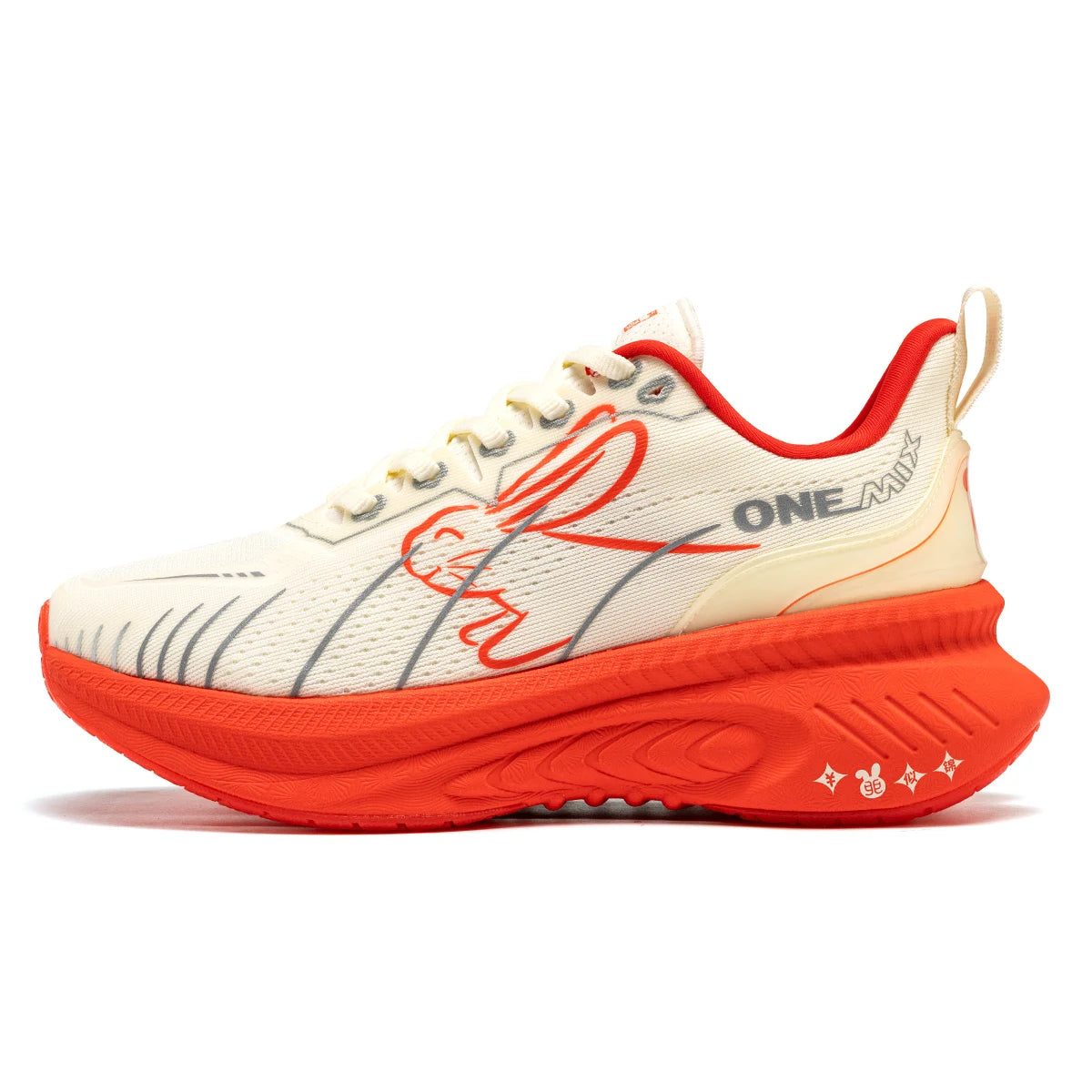 Red Reflective Running Shoes With Pu Insole Rubber Outsole Lunarlite Tech - Product Image