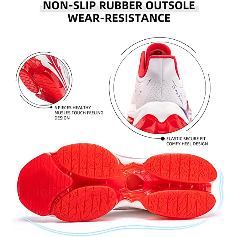 Summer Air Mesh Running Shoes With Pu Insole Rubber Outsole Air Sole Tech - Product Image